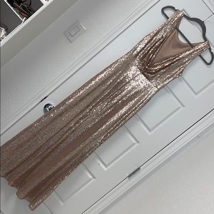 Gold Sequin Maxi Dress